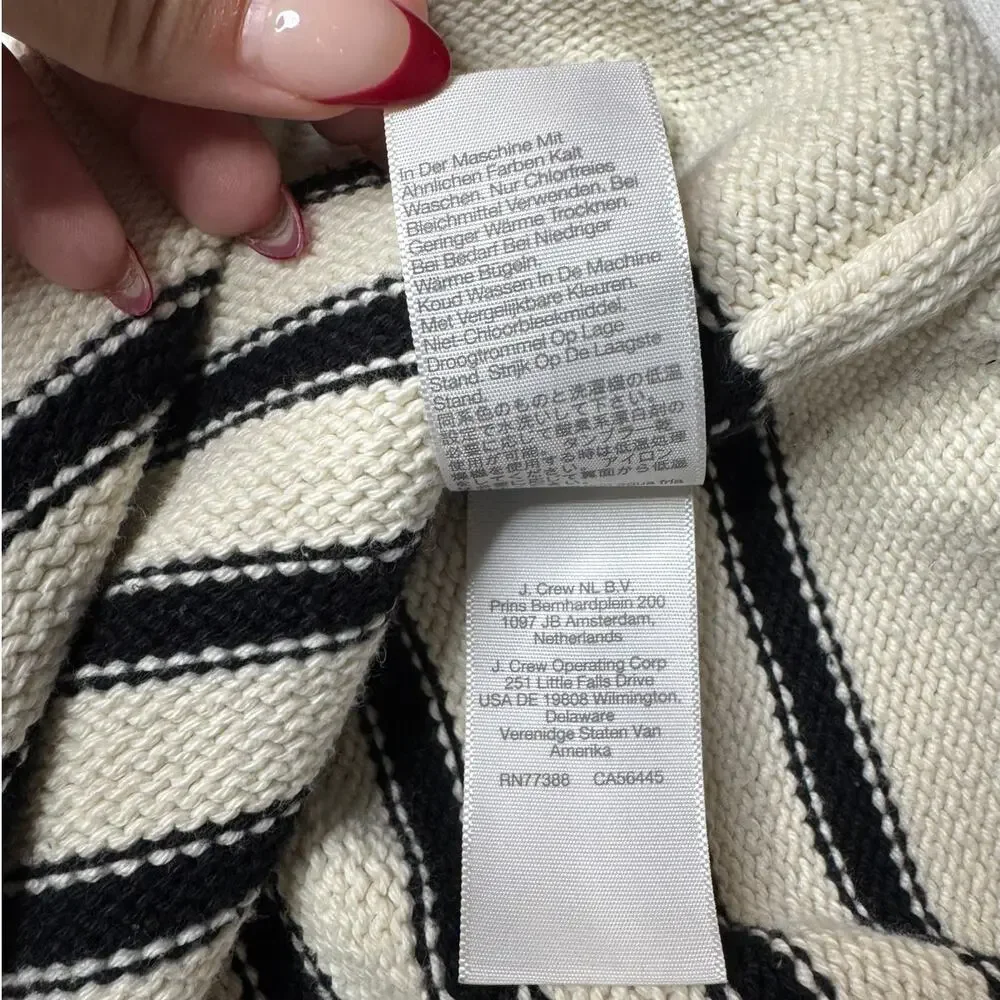 Madewell Cream and Black Striped Crewneck Sweater - Picture 11 of 12
